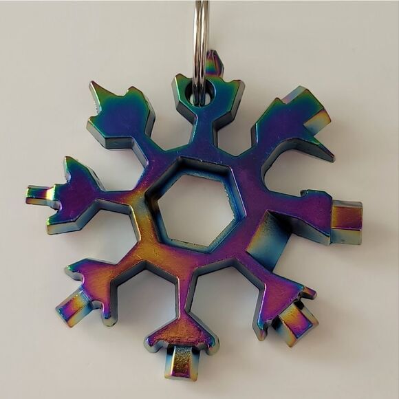 Multicolor Keychain Faux Burnt Titanium #0008 - Picture 5 of 9